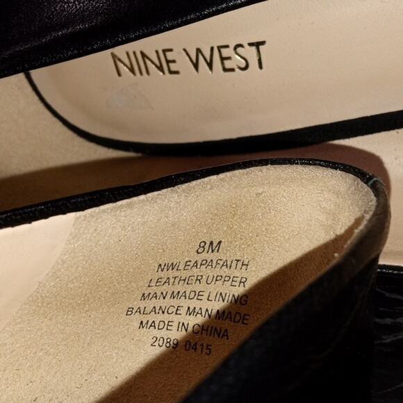 [H136] Nine West Black Pointy Toe 6" Stilettos Heels, Size 8 - Picture 7 of 8